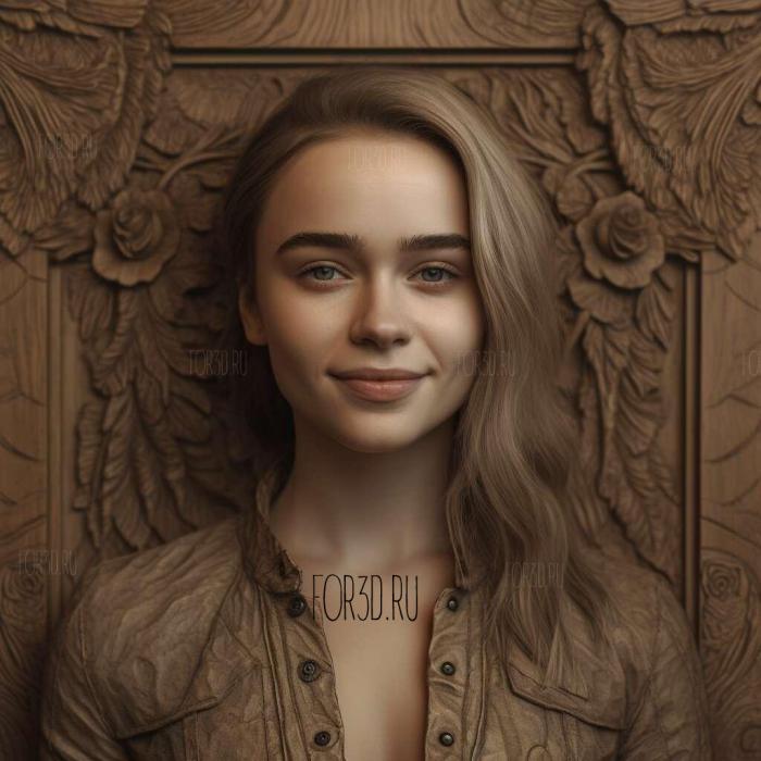 Emilia Clarke 2 stl model for CNC